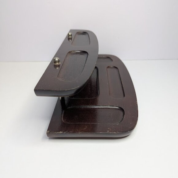 Vintage MCM Solid Wood Mens Dresser Top Valet Station Jewelry Tray - Picture 2 of 5